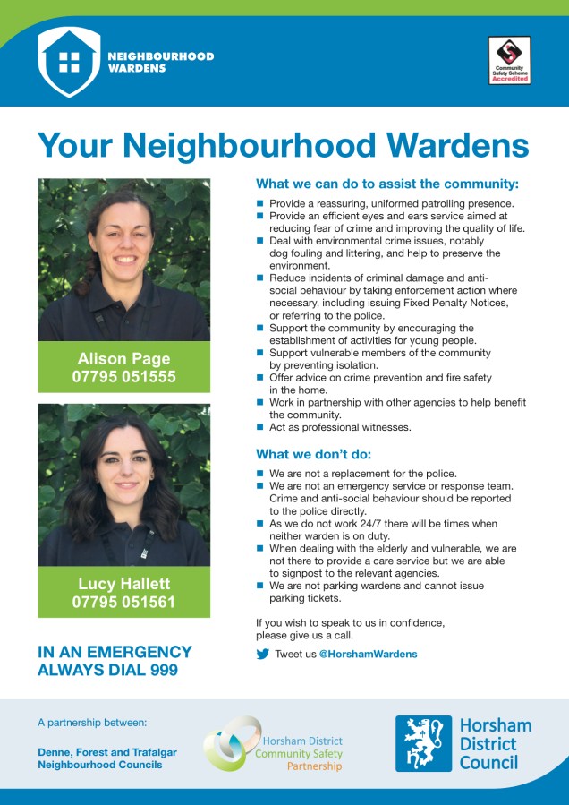 Horsham Wardens poster
